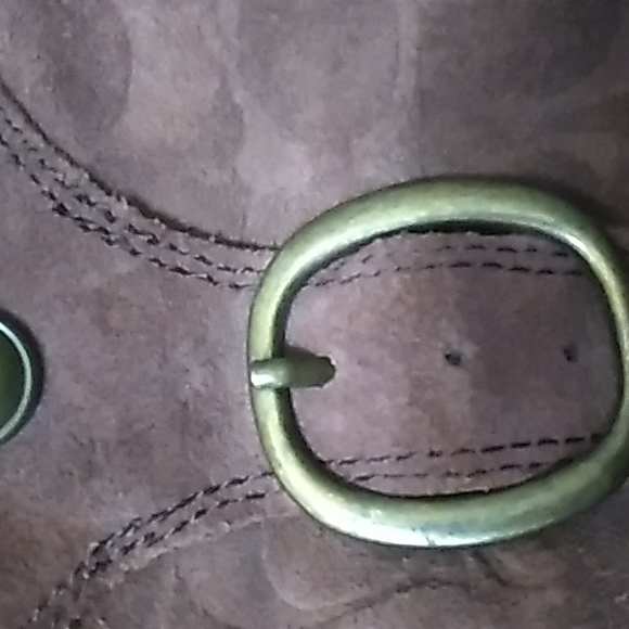 Coach Meyer signature embossed suede boots size 9.5 - Picture 3 of 5